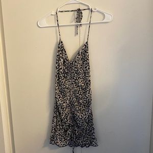 Princess Polly Tie Halter Mini Dress with side zipper Size 0